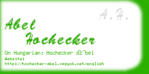 abel hochecker business card